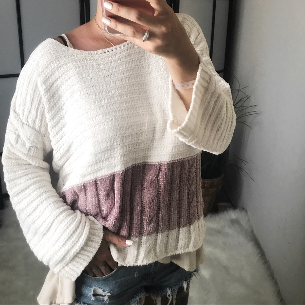 LAST 1️⃣ Chenille Block Stripe Pullover Sweater - Picture 2 of 5